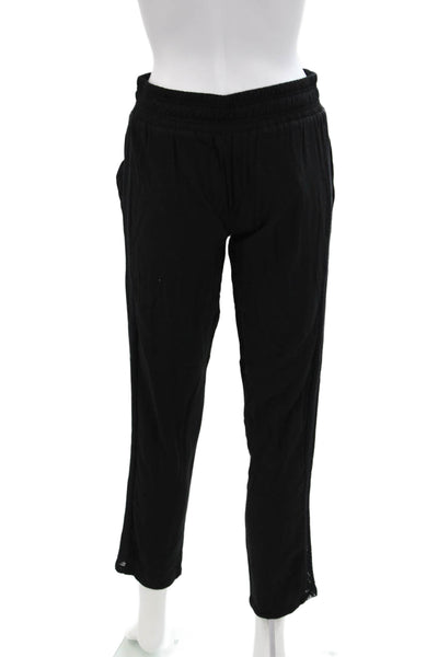 Mikoh Women's Elastic Drawstring Waist Tapered Leg Jogger Pants Black Size 1