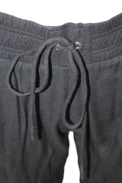Mikoh Women's Elastic Drawstring Waist Tapered Leg Jogger Pants Black Size 1