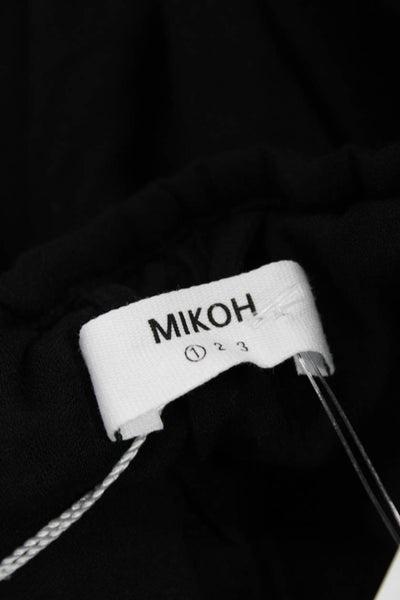 Mikoh Women's Elastic Drawstring Waist Tapered Leg Jogger Pants Black Size 1