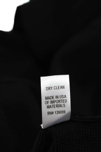 Cushnie Et Ochs Women's Round Neck Sleeveless Fit Flare Mini Dress Black Size M
