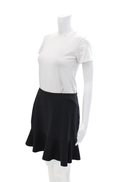 Karla Colletto Women's Pull-On Unlined Flare Mini Skirt Navy Blue Size M
