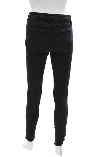 L'Agence Women's Midrise Five Pocket Skinny Denim Pants Black Size 28