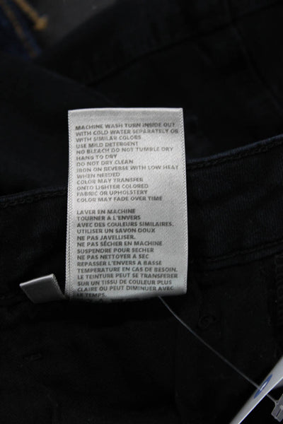 L'Agence Women's Midrise Five Pocket Skinny Denim Pants Black Size 28