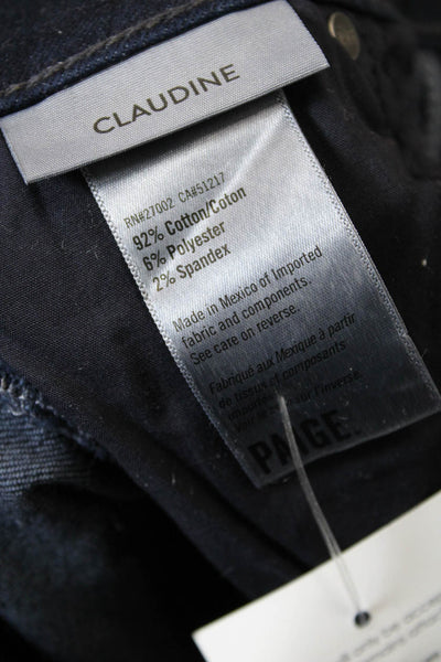 Paige Black Label Womens Telluride Wash Claudine Straight Leg Jeans Blue Size 25