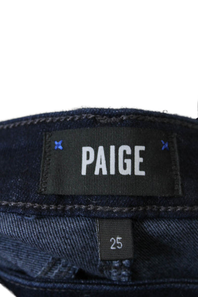 Paige Black Label Womens Telluride Wash Claudine Straight Leg Jeans Blue Size 25