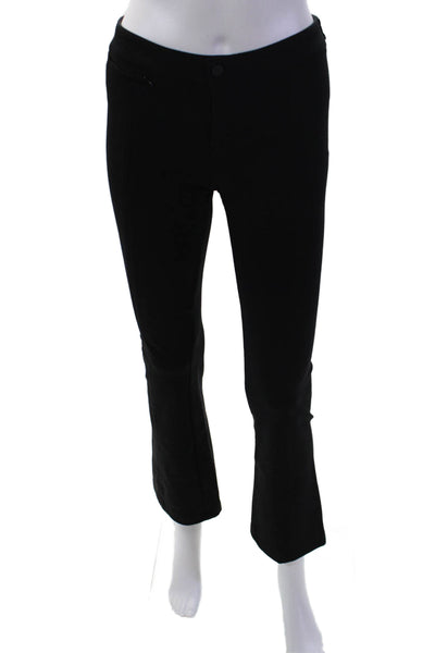 Vince Womens Zipper Fly Mid Rise Knit Flare Leg Trouser Pants Black Size 2