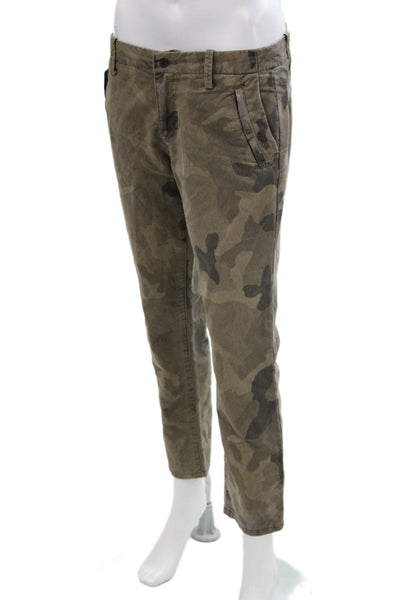 Joe's Collection Womens Cotton Camouflage Mid-Rise Skinny Pants Khaki Size 24