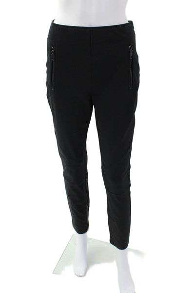 Rag & Bone Womens High Rise Zipper Ankle Slim Leg Pants Black Cotton Size 6