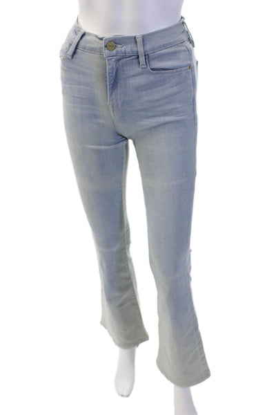 Frame Womens Light Wash High Rise Flared Jeans Blue Size 26