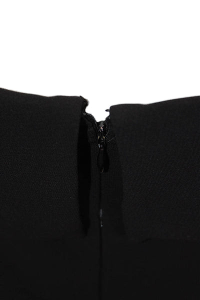 Calvin Klein Womens Banded Off The Shoulder Solid Evening Gown Black Size 4