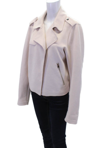 Anthropologie Womens Cuffed Long Sleeve Open Front Jacket Pink Size Extra Large