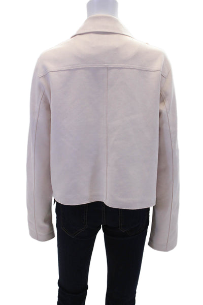 Anthropologie Womens Cuffed Long Sleeve Open Front Jacket Pink Size Extra Large