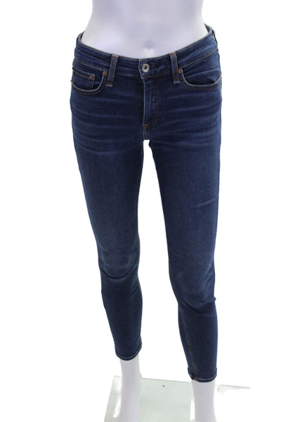 Rag & Bone Womens Denim Five Pocket Low-Rise Skinny Jeans Blue Size 26