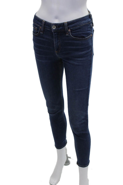 Rag & Bone Womens Denim Five Pocket Low-Rise Skinny Jeans Blue Size 26