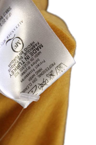 Alexander McQueen Womens Floral Printed Asymmetrical Dress Orange Size M