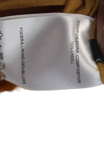 Alexander McQueen Womens Floral Printed Asymmetrical Dress Orange Size M