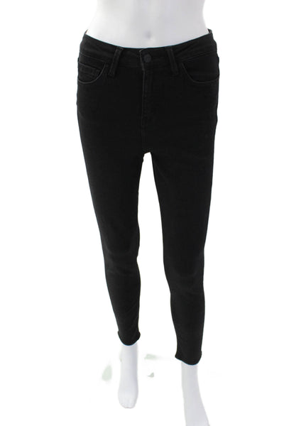 Flying Monkey Womens High Rise Skinny Leg Jeans Solid Black Size 26