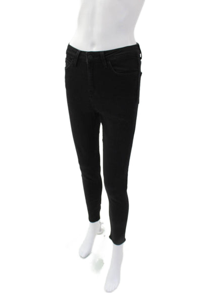 Flying Monkey Womens High Rise Skinny Leg Jeans Solid Black Size 26