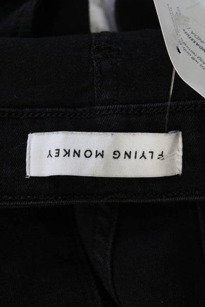 Flying Monkey Womens High Rise Skinny Leg Jeans Solid Black Size 26