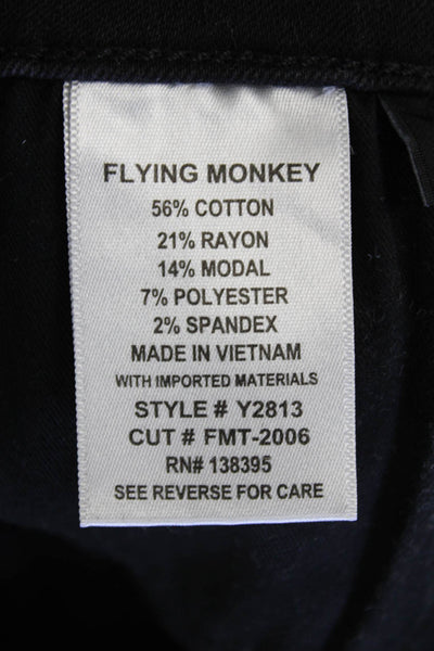 Flying Monkey Womens High Rise Skinny Leg Jeans Solid Black Size 26