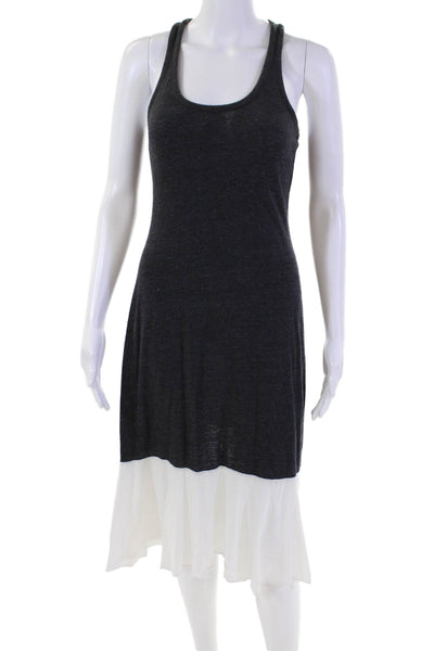 Chaser Womens Sleeveless Knee Length Scoop Neck Tank Dress Gray Size S