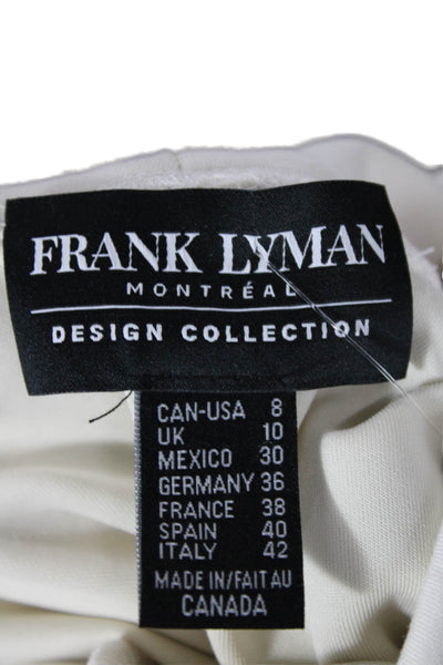 Frank Lyman Womens Modal High Neck Short Sleeve Casual Top Nude Size 08