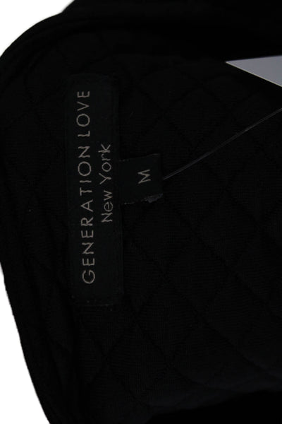 Generation Love Womens Lightweight Quilted Full Zipped Jacket Black Size M