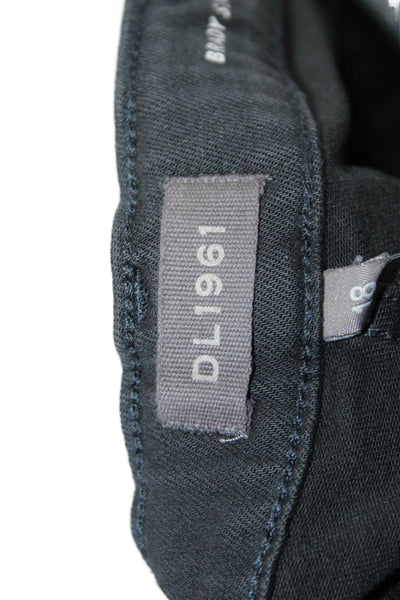 DL1961 Womens Cotton Blend Five Pocket Mid-Rise Brady Slim Pants Blue Size 18
