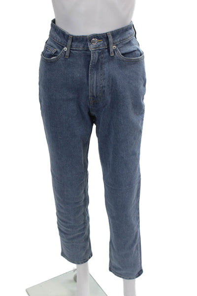 Everlane Womens Cotton Medium Wash High-Rise Curvy Cheeky Jeans Blue Size 25