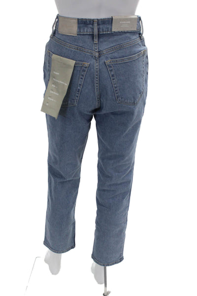 Everlane Womens Cotton Medium Wash High-Rise Curvy Cheeky Jeans Blue Size 25
