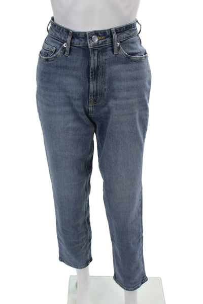 Everlane Womens Cotton Curvy Cheeky Medium Wash Straight Jeans Blue Size 24