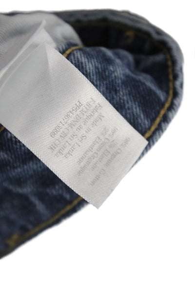 Everlane Womens Cotton Curvy Cheeky Medium Wash Straight Jeans Blue Size 24
