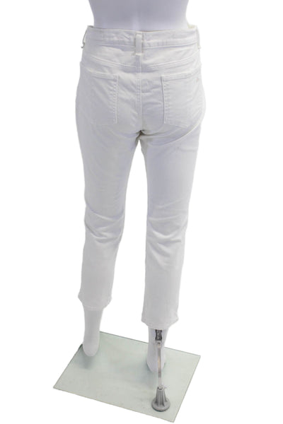 Rag & Bone Jean Womens Cotton Mid-Rise Tapered Denim Jeans White Size 30