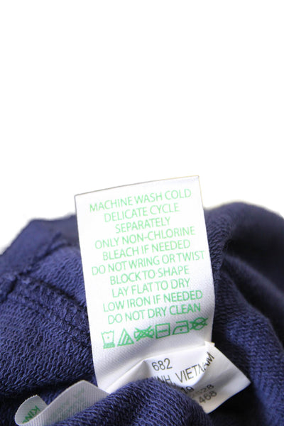 Lilly Pulitzer Womens Long Sleeve Half Zip Pocket Shirt Navy Cotton Size Small