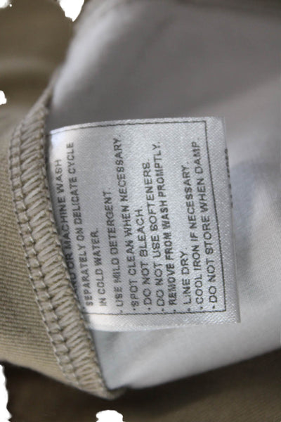 Ariat Womens Cotton Zip Pleated Lined Casual Straight Leg Pants Khaki Size EUR 4