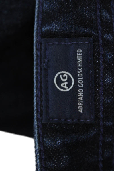 AG Adriano Goldschmied Womens Cotton The Matchbox Straight Jeans Blue Sz 32 x 34