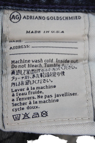 AG Adriano Goldschmied Womens Cotton The Matchbox Straight Jeans Blue Sz 32 x 34