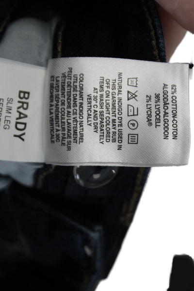 DL1961 Womens Cotton Denim Five Pocket Button Close Slim Leg Jeans Blue Size 5