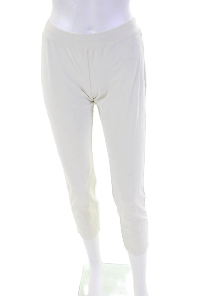 Eileen Fisher Women's Pull-On Flat Front Straight Leg Pants Beige Size XXS