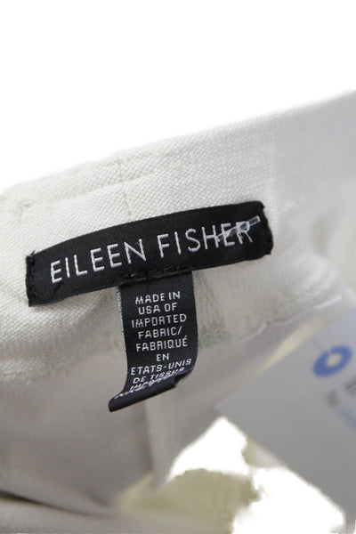 Eileen Fisher Women's Pull-On Flat Front Straight Leg Pants Beige Size XXS