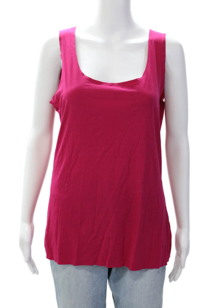 Wolford Womens Sleeveless Round Neck Lined Casual Tank Top Pink Size LG