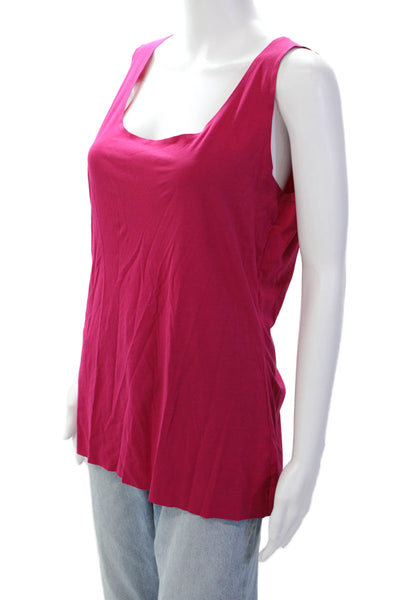 Wolford Womens Sleeveless Round Neck Lined Casual Tank Top Pink Size LG