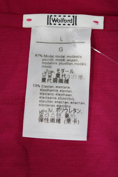 Wolford Womens Sleeveless Round Neck Lined Casual Tank Top Pink Size LG