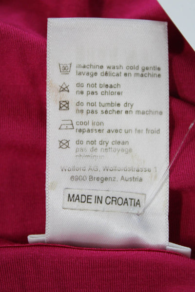 Wolford Womens Sleeveless Round Neck Lined Casual Tank Top Pink Size LG