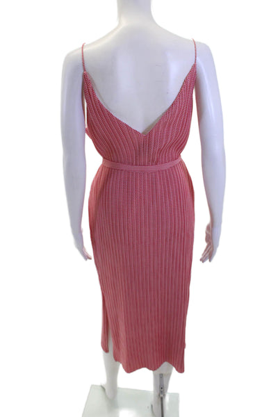 C/MEO Collective Womens Printed Pleated V-neck Unstoppable Maxi Dress Red Size M