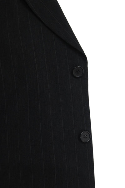 Givenchy Mens Pinstriped Two Button Notched Lapel Blazer Gray Size 50"