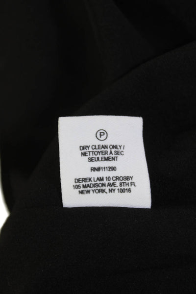 Derek Lam 10 Crosby Womens Metallic Plaid Tweed Mini Flared Skirt White Size 6