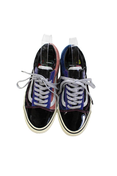 Vans Womens Vault OG Old Skool LX Sinners Club Sneakers Shoes Black Blue Sz 6.5