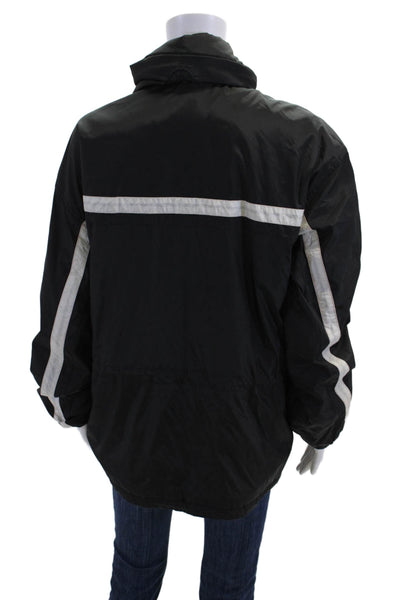 Bogner Womens Long Sleeve Front Zip Mock Neck Light Jacket Black Size Medium