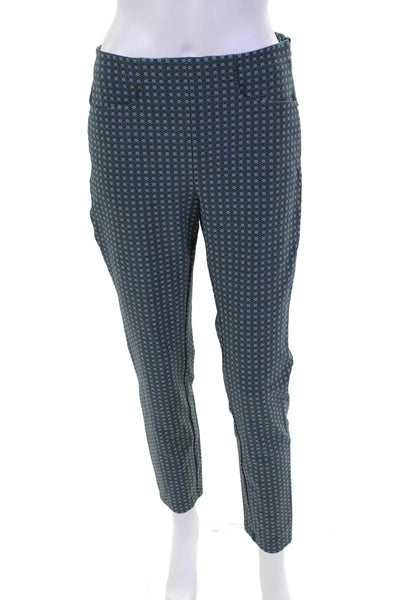 RLX Ralph Lauren Womens Printed High Rise Slim Straight Leg Pants Green Size 4P
